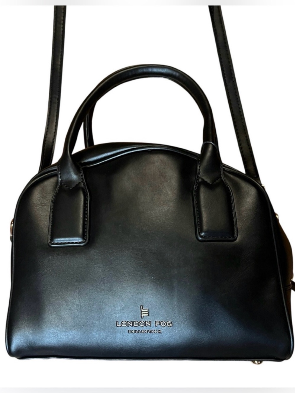 London Fog Black Dome-Style Satchel